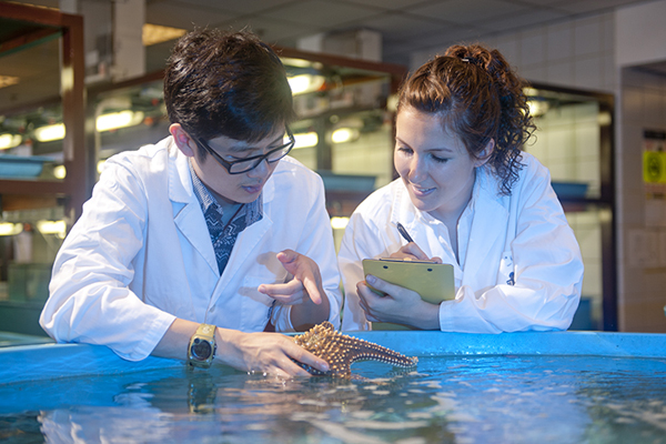 Discussing in Ocean Research Facility